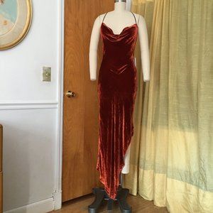 J.C. Obando Velvet Crowlneck Dress